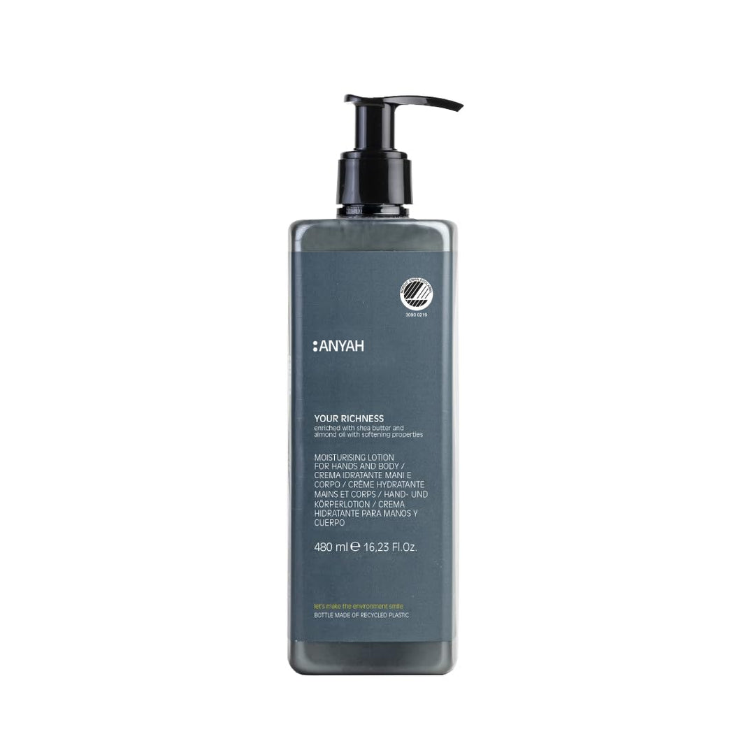 ANYAH Körperlotion mit Sheabutter & Mandelöl  1x 480ml