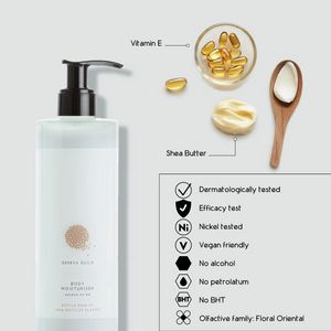 Geneva Guild Body Moisturiser / Feuchtigkeitslotion mit Vitamin E & Sheabutter 10x 380ml