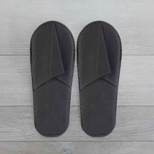 Laden Sie das Bild in den Galerie-Viewer, Hotelslipper geschlossen, anthrazit, Unisex, 29cm, 5mm Sohle, SPA