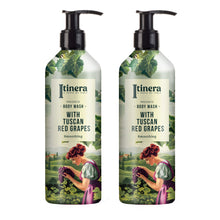 Laden Sie das Bild in den Galerie-Viewer, Itinera Duschgel / Bodywash mit roten Trauben aus der Toskana  2x370ml