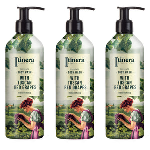 Itinera Duschgel / Bodywash mit roten Trauben aus der Toskana  3x370ml