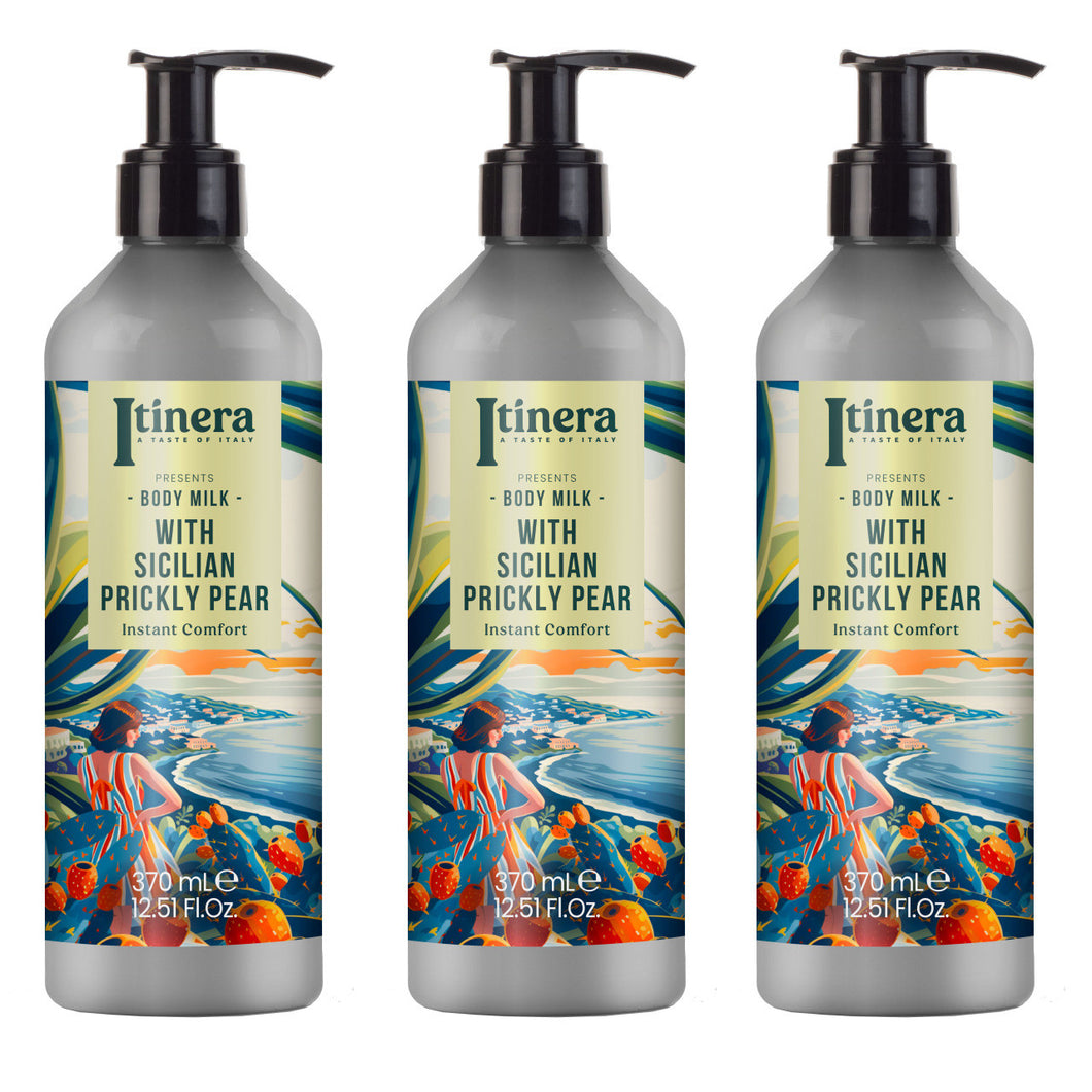 Itinera Bodymilk / Körperlotion mit sizilianischer Kaktusfeige  3x370ml