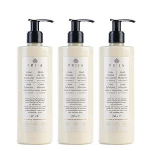 Prija Bodylotion mit Vitamin E & Sheabutter 3x 380ml Körpercreme für Hände und Körper