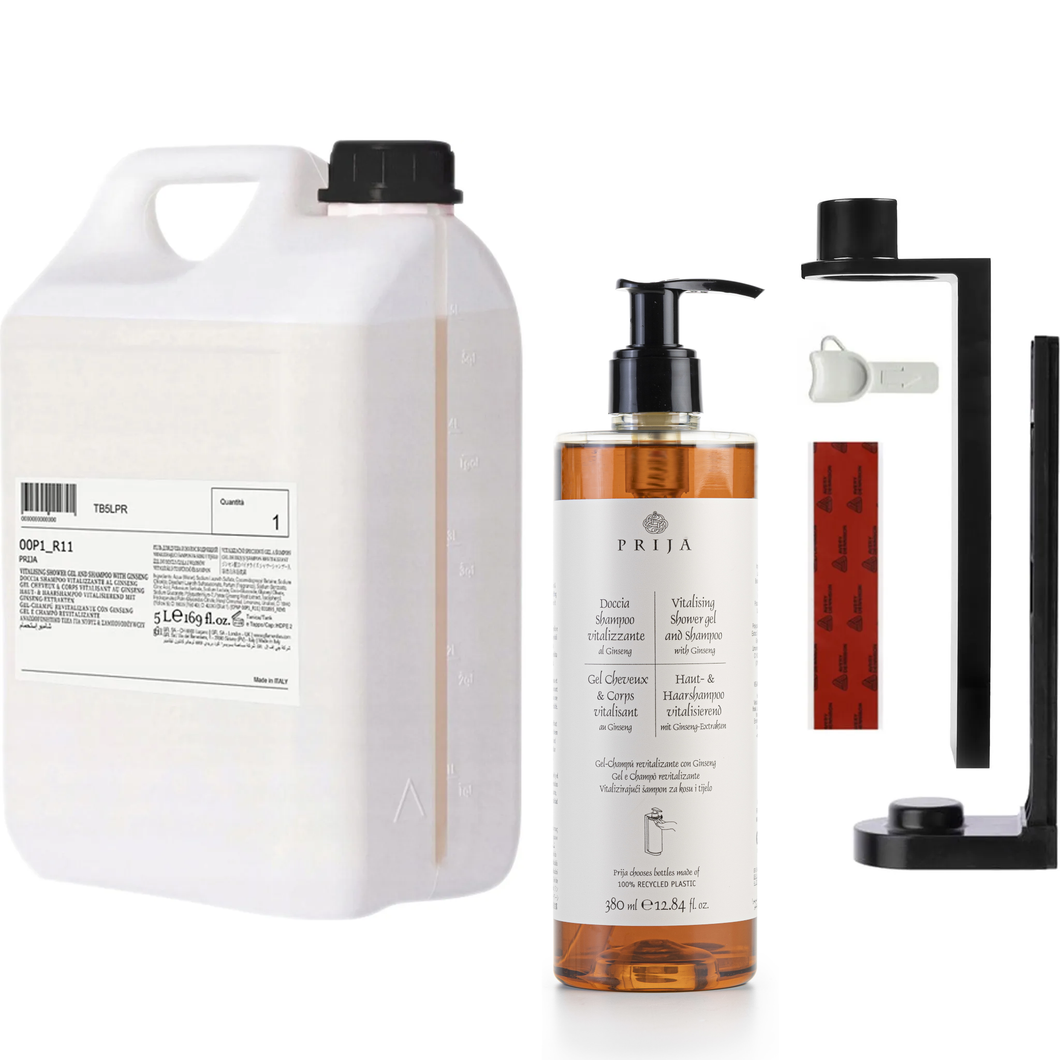 PRIJA Set Haut- & Haarshampoo mit Ginseng, Nachfüllkanister 5 Liter
