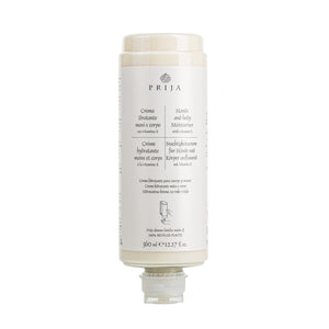 PRIJA Feuchtigkeitslotion mit Vitamin E + Sheabutter, 10x 360ml Cysoap Drückspender Kartusche / Flakon für Spender