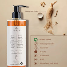 Laden Sie das Bild in den Galerie-Viewer, PRIJA Flüssigseife + Hair &amp; Body Shampoo mit Ginseng, Nachfüllkanister 2x 5 Liter